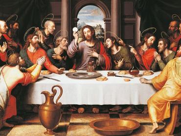 SPANYOLORSZÁG – kb. 2002: Az utolsó vacsora, 1560–1570, Juan de Juanes (kb. 1510–1579) alkotása, fa táblára festve, 116×191 cm. (Fotó: DeAgostini/Getty Images); Madrid, Museo del Prado. (Fotó: DeAgostini/Getty Images)