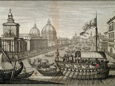 ITALY - CIRCA 2002: Pius VI entering Venice on his return from Vienna, 1782. Italy, 18th century. (Photo by DeAgostini/Getty Images)