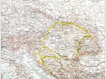 Térkép egy régi francia atlaszból: az Osztrák–Magyar Monarchia