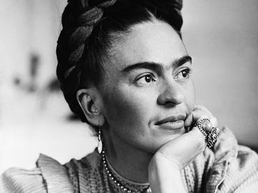 Portrait of Frida Kahlo (1910-1954), Mexican painter, wife of Diego Rivera.