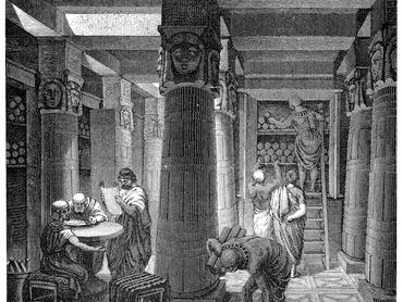 Library of AlexandriaThe Bibliotheca Alexandrina is a major library and cultural center located on the shore of the Mediterranean Sea in the Egyptian city of AlexandriaOriginal edition from my own archivesSource : Illustrierte Geschichte 1880