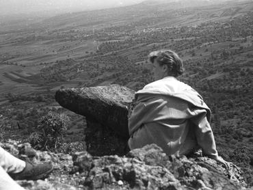 A Napóleon kalapja nevű sziklaformáció a Kő-hegyen 1957-ben